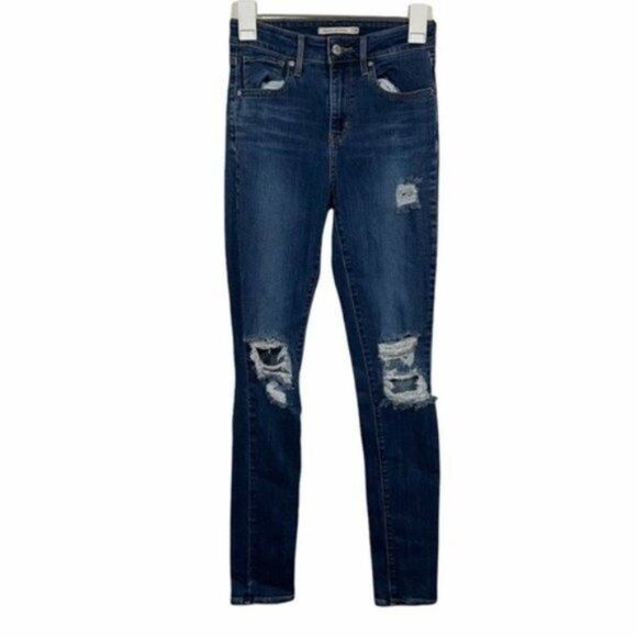 Levi's Denim - Levi’s 721 High Rise Distressed Skinny Jeans